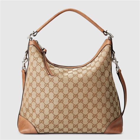 gucci 326514 miss gg original gg canvas hobo bag|Miss GG small shoulder bag in Original GG canvas .